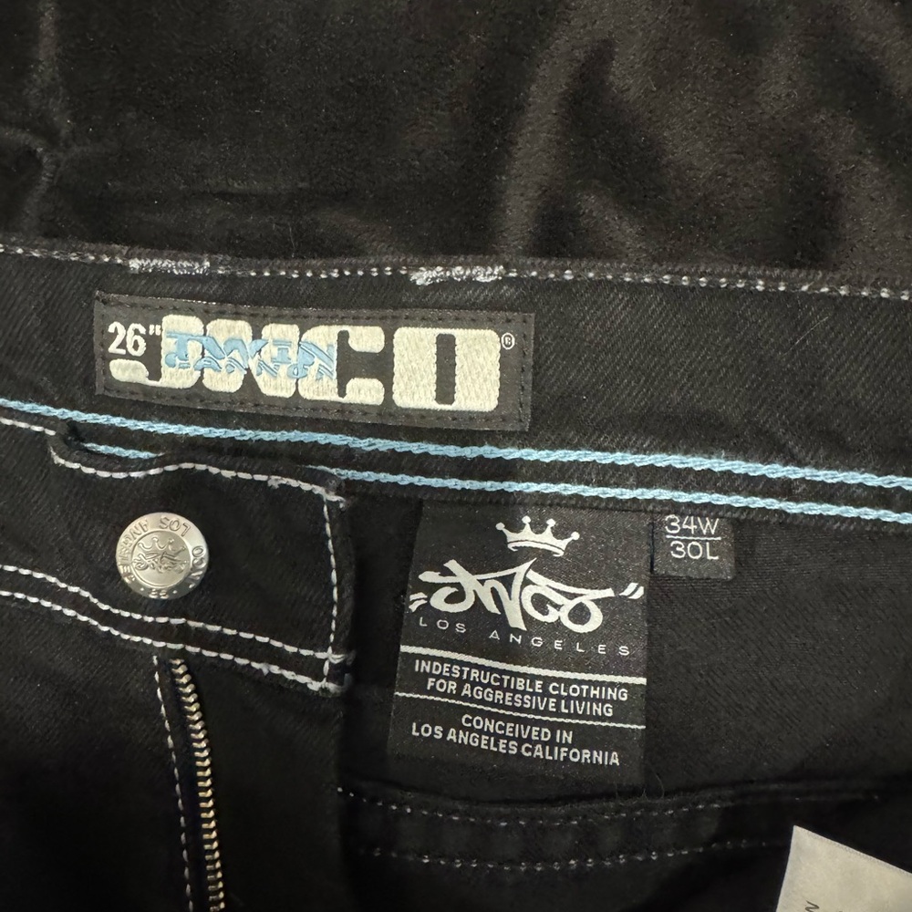 JNCO Black Jeans with Contrast Stitching